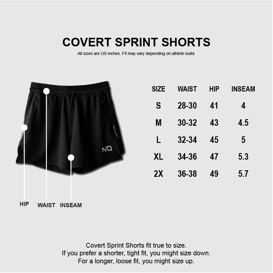 Covert Sprint Shorts - Rattlecam - Sniper Grey